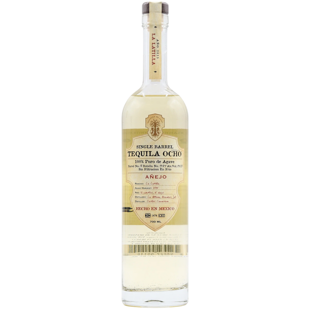 Tequila OCHO Single Barrel Anejo 100% Agave